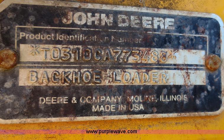 image for item F6893 John Deere 310C backhoe