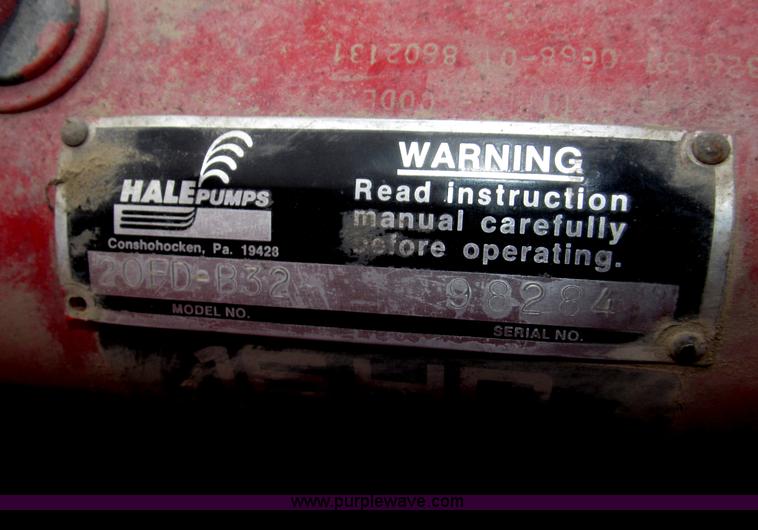 image for item F7332 1987 Ford F350 pumper fire truck