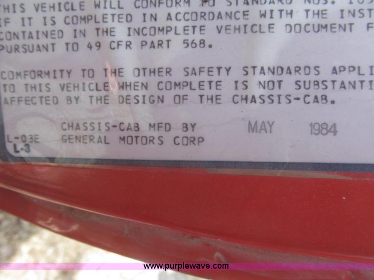 image for item F7346 1984 Chevrolet Custom Deluxe 60 tanker fire truck