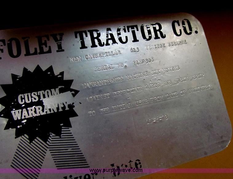 image for item H2240 1973 Caterpillar 613 scraper