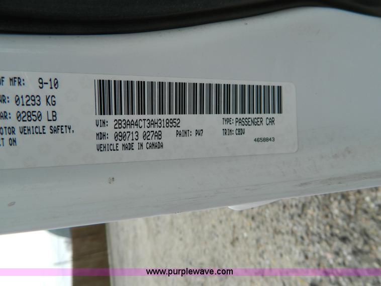 image for item H2483 2010 Dodge Charger