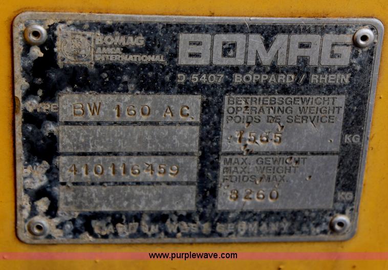 image for item H6057 Bomag 160AC vibratory roller
