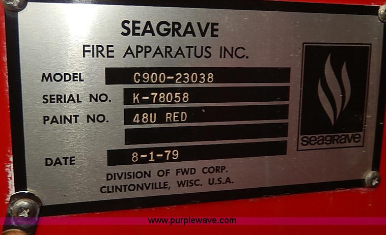 image for item I3691 1979 Ford C900-23038 Seagrave fire truck