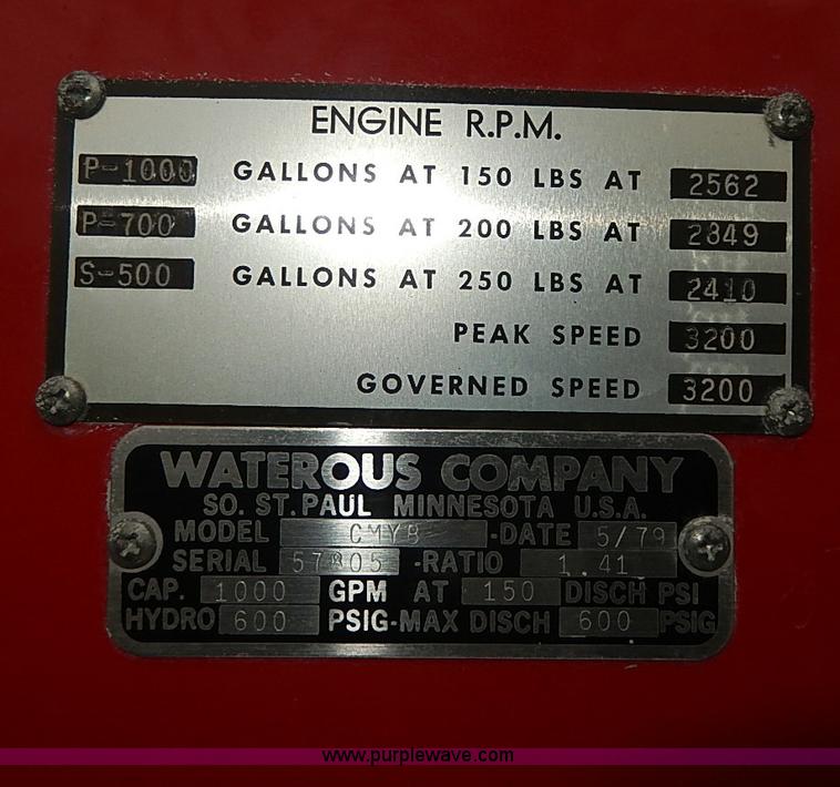 image for item I3691 1979 Ford C900-23038 Seagrave fire truck