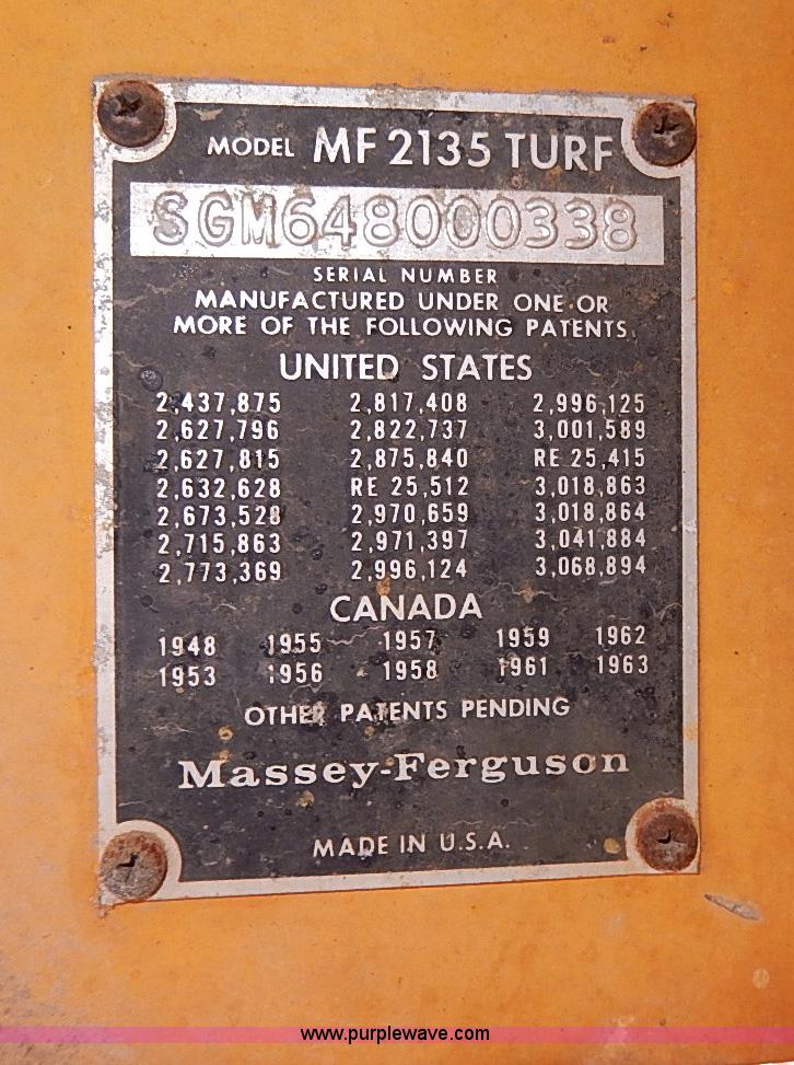 image for item I9279 1966 Massey-Ferguson 2135 Turf Special tractor