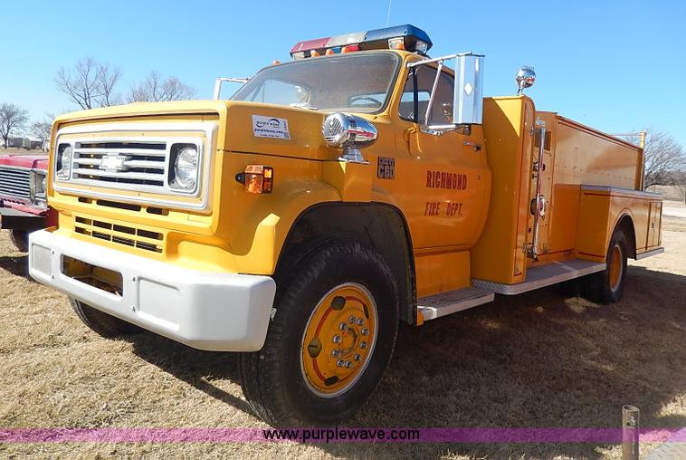 image for item I9307 1973 Chevrolet C60 fire truck