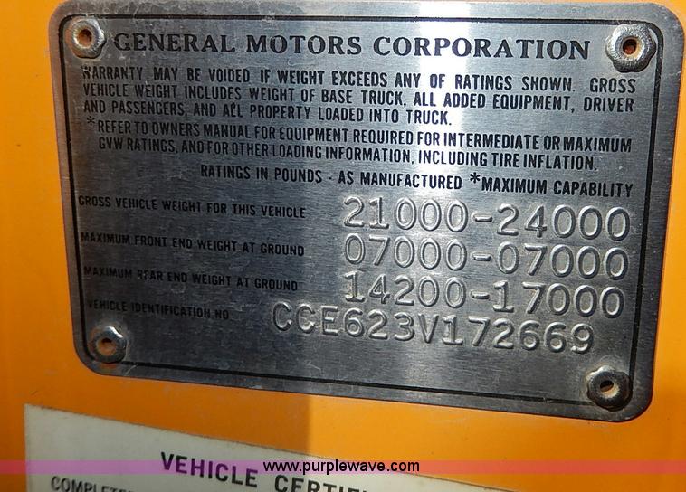 image for item I9307 1973 Chevrolet C60 fire truck