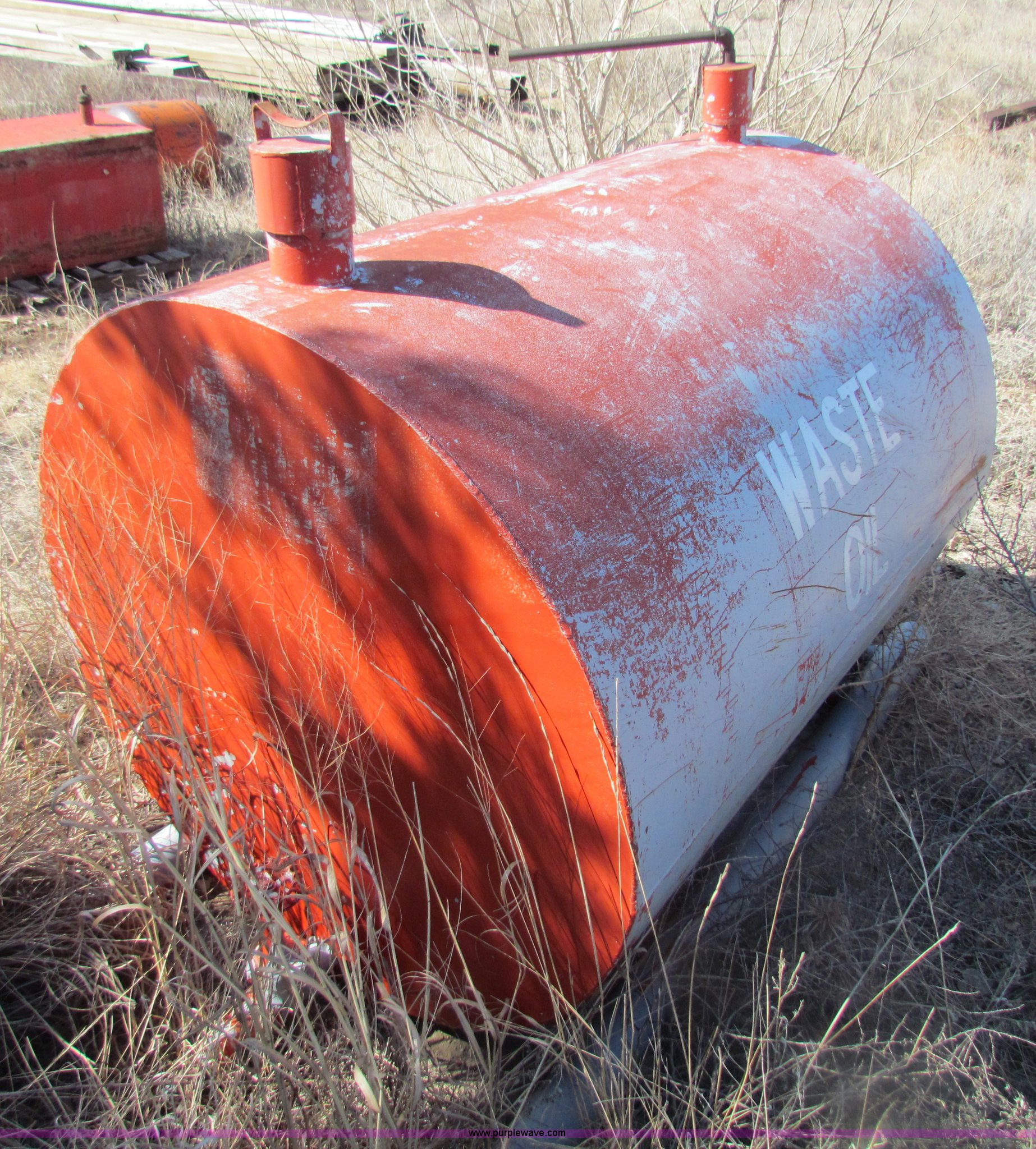 Waste oil tank in Greensburg, KS Item H2244 sold Purple Wave