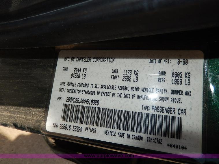 image for item H2606 1999 Dodge Intrepid ES