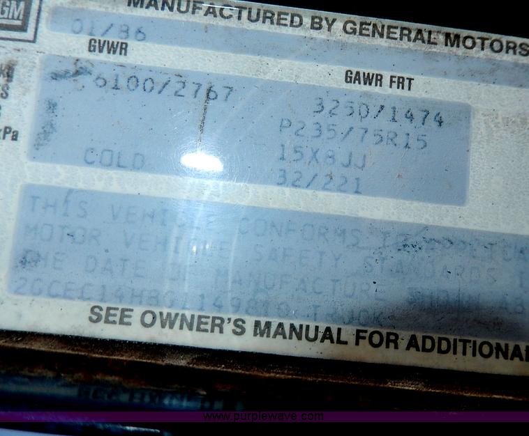 image for item H2616 1986 Chevrolet Silverado