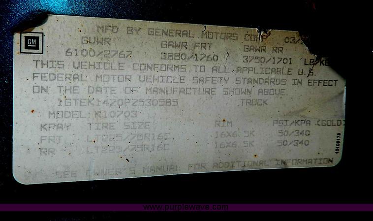 image for item H6025 1993 GMC Sierra 1500