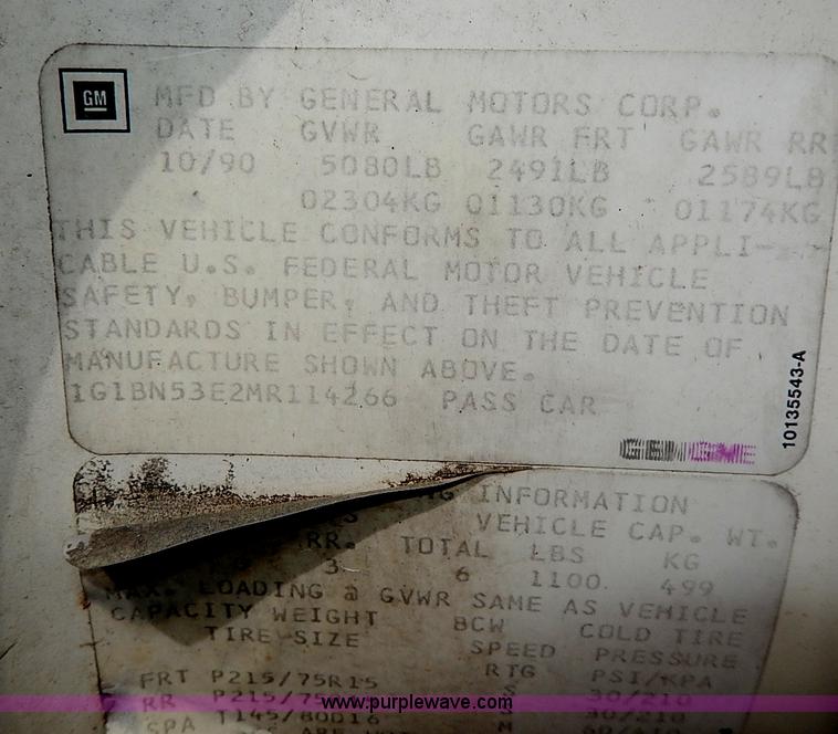 image for item H6045 1991 Chevrolet Caprice Classic