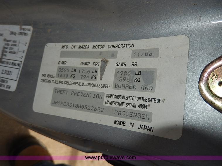 image for item H6065 1987 Mazda RX-7 coupe