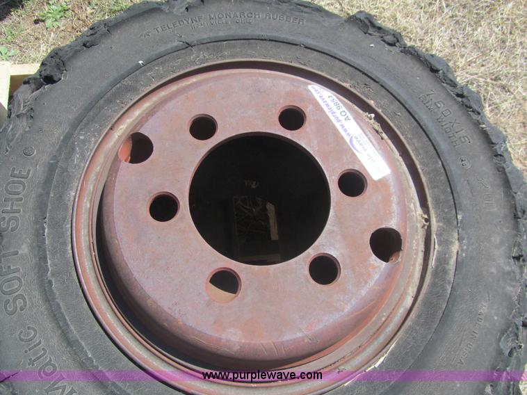 image for item AQ9854 (4) solid forklift tires