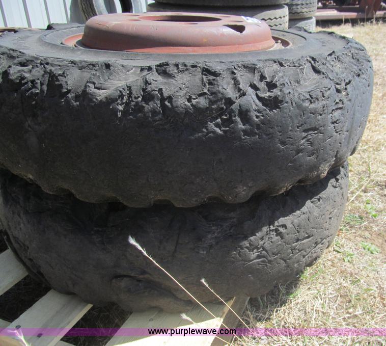 image for item AQ9854 (4) solid forklift tires