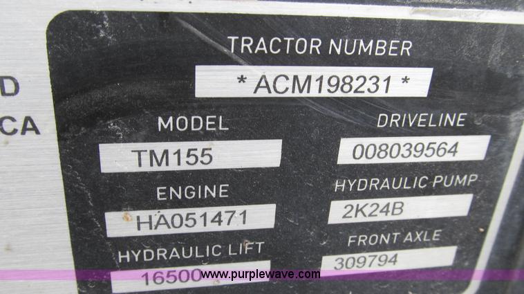 image for item G2356 2003 New Holland TM155 MFWD tractor