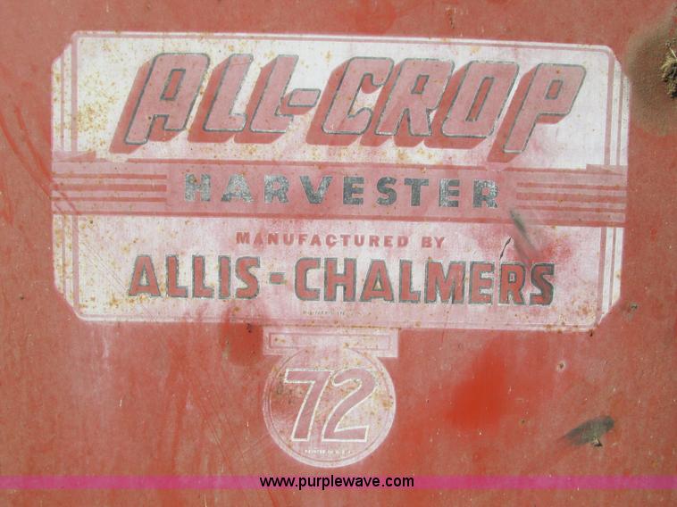 image for item G9324 Allis Chalmers 72 All-Crop combine