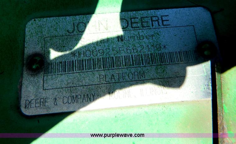 image for item H2491 1995 John Deere 925 platform