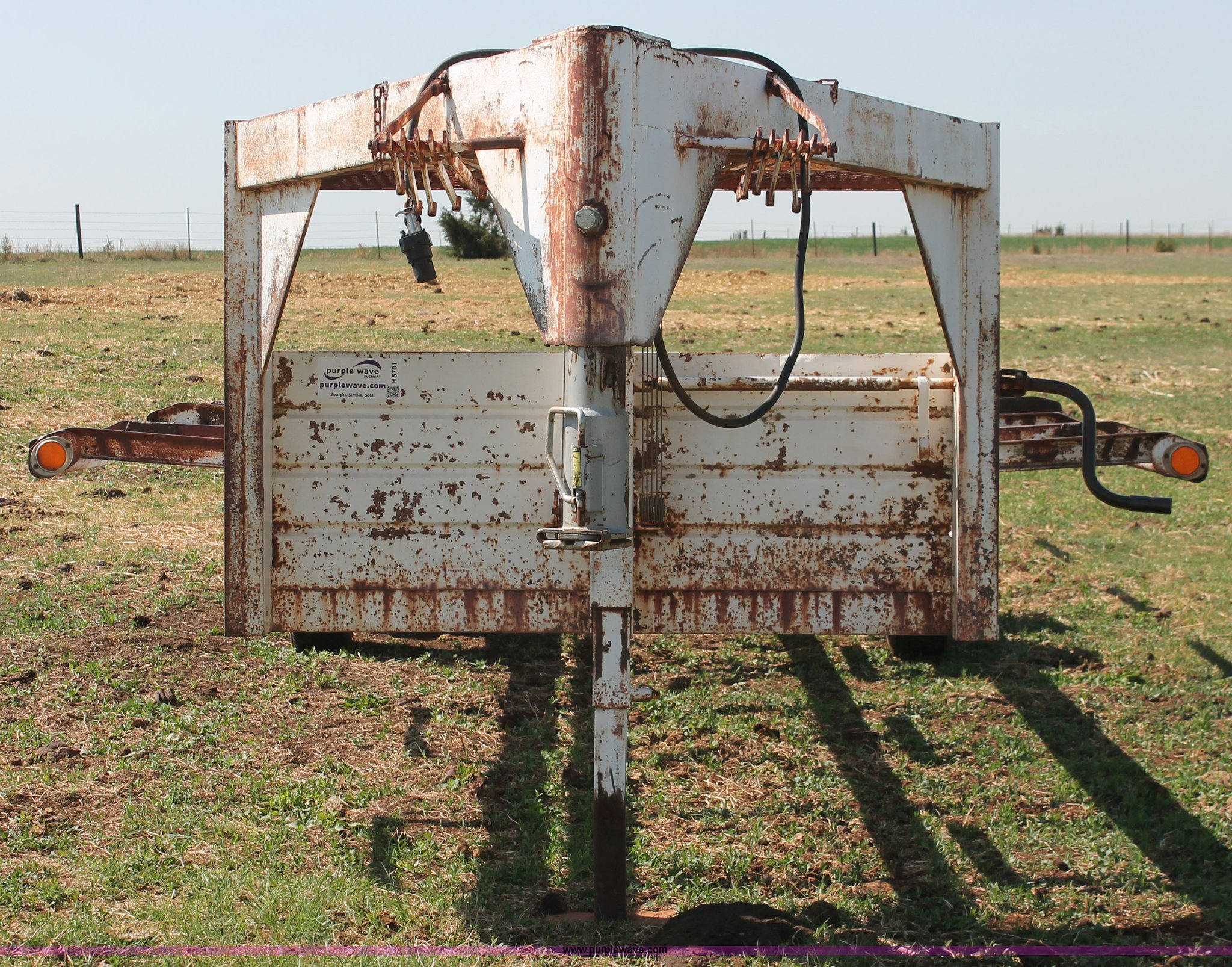 Shopbuilt round bale gooseneck trailer in Cashion, OK Item H5701 sold