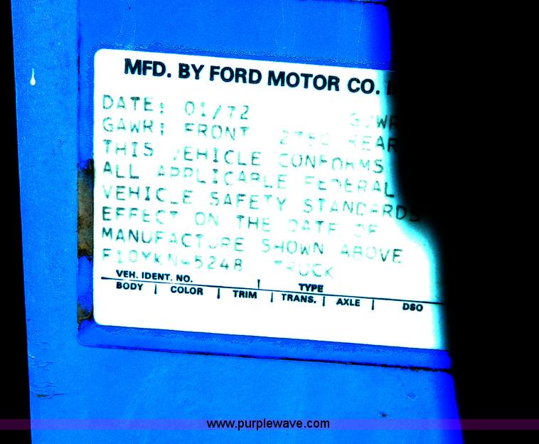 image for item AD9852 1972 Ford F100 Explorer pickup truck