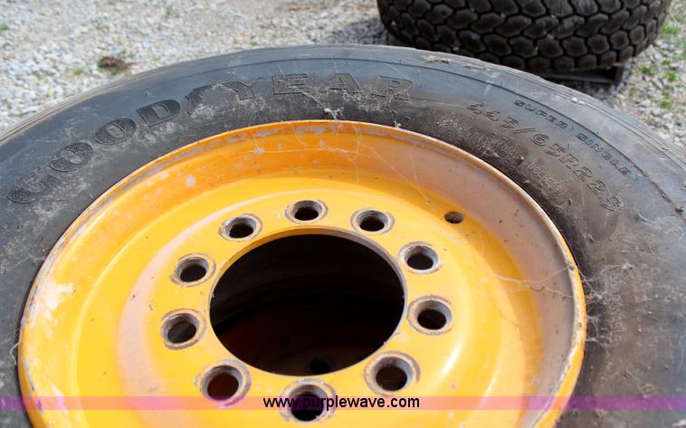 image for item AM9341 (2) Goodyear 445/65R22.5 tires and wheels