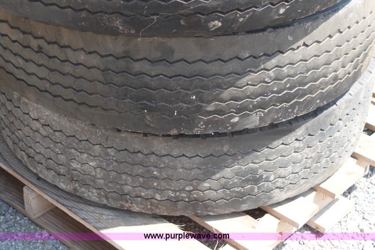 image for item AM9343 (3) assorted Goodyear 315/80R22.5 tires