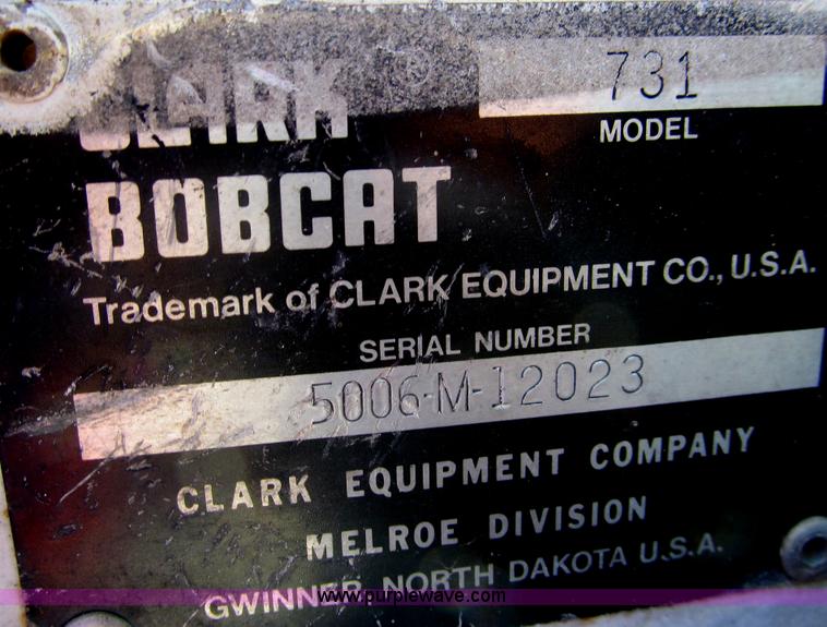 image for item AQ9852 Bobcat 731 skid steer