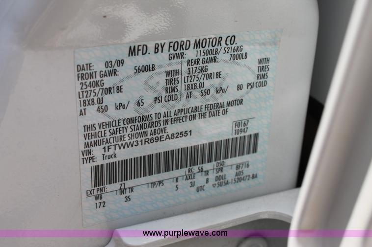 image for item C3810 2009 Ford F350 Super Duty Crew Cab utility truck
