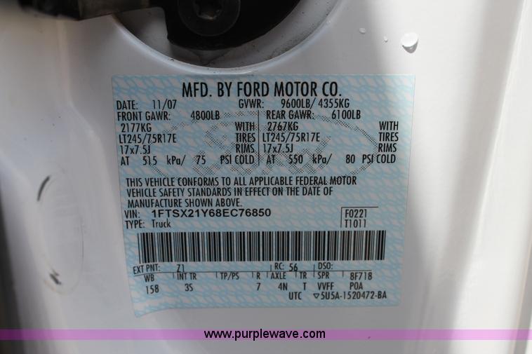 image for item C3811 2008 Ford F250 Super Duty SuperCab pickup truck