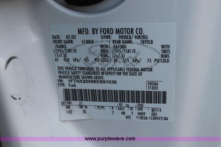 image for item C3829 2008 Ford F250 Super Duty SuperCab pickup truck