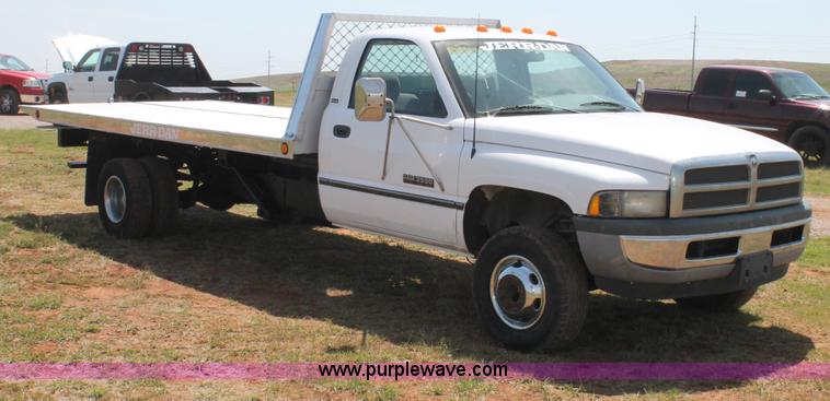image for item C3846 1997 Dodge Ram 3500 rollback truck