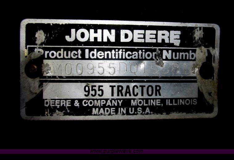 image for item F7354 1990 John Deere 955 MFWD tractor
