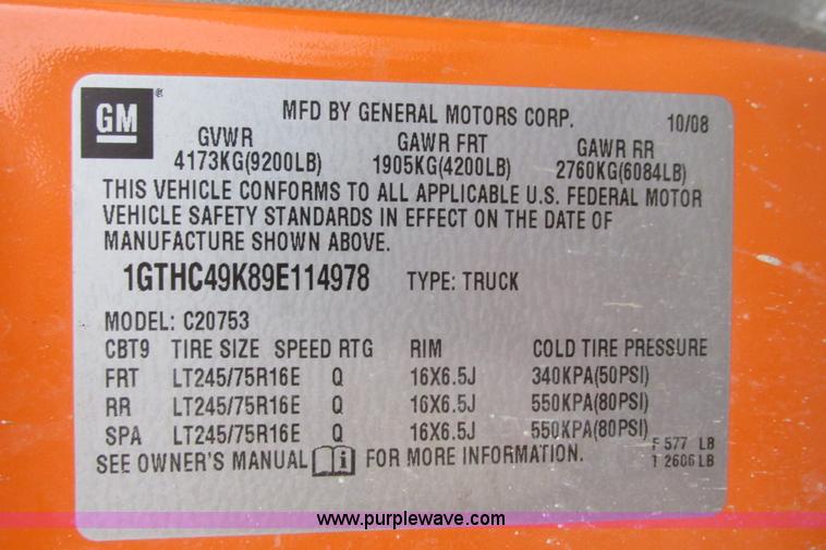 image for item G8337 2009 GMC Sierra 2500HD Ext. Cab pickup truck