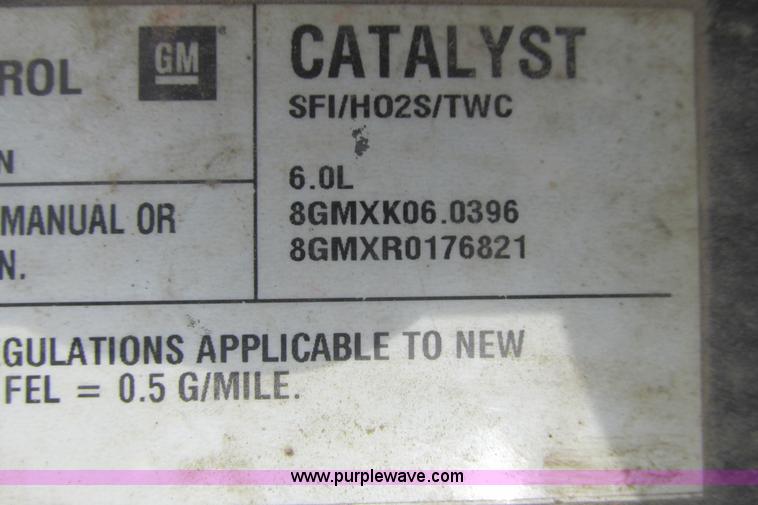 image for item G8352 2008 GMC Sierra 2500HD Ext. Cab pickup truck