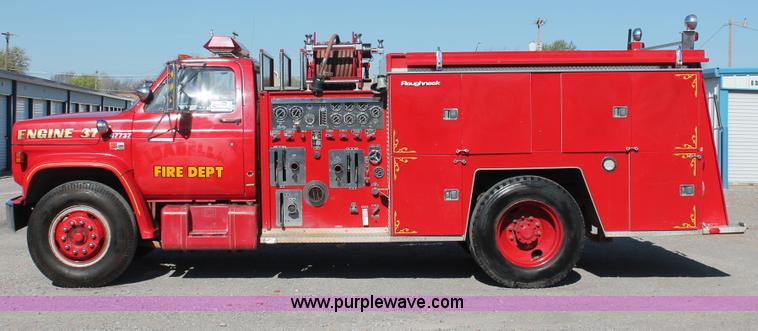 image for item H5718 1984 GMC TopKick 7000 fire truck