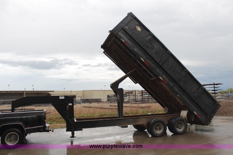 image for item H6002 2002 L&L gooseneck dump bed trailer