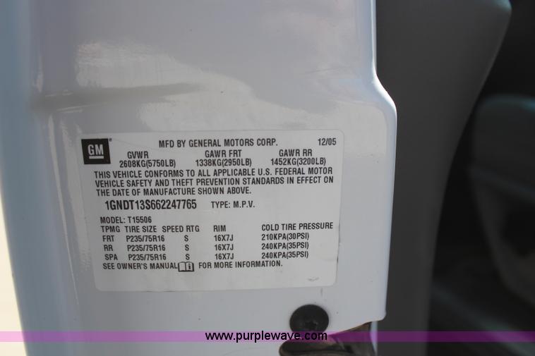 image for item H6074 2006 Chevrolet Trailblazer LS SUV