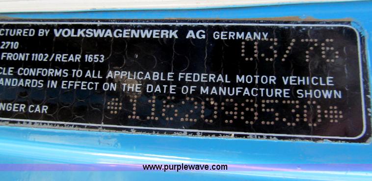 image for item I7070 1976 Volkswagen Beetle with electric motor