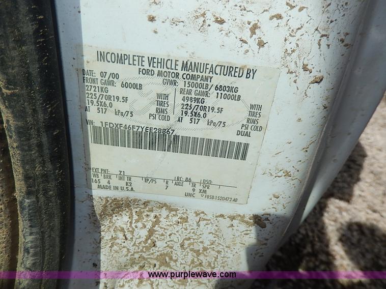 image for item I9291 2000 Ford F450 Super Duty flatbed truck