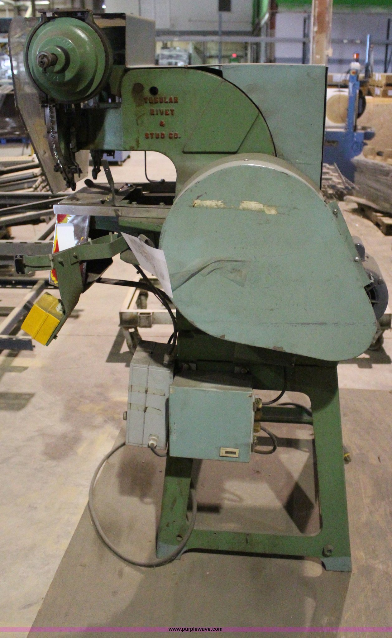 Tubular rivet machine in Osage City, KS Item AM9383 sold Purple Wave
