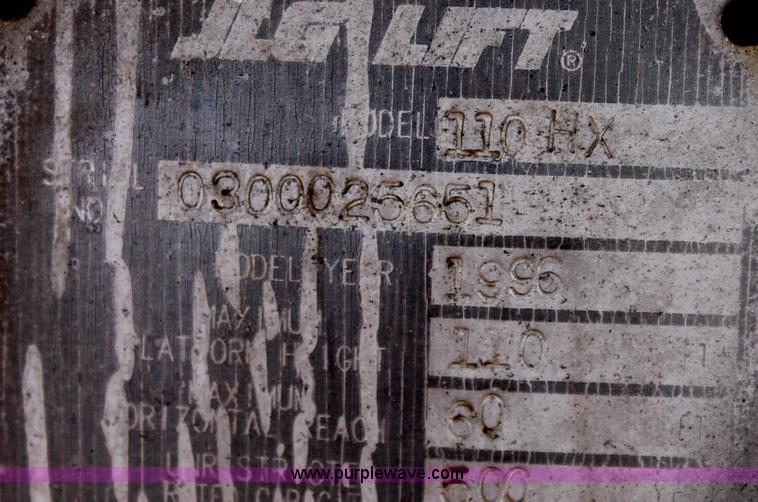 image for item C3808 1996 JLG 110HX boom lift