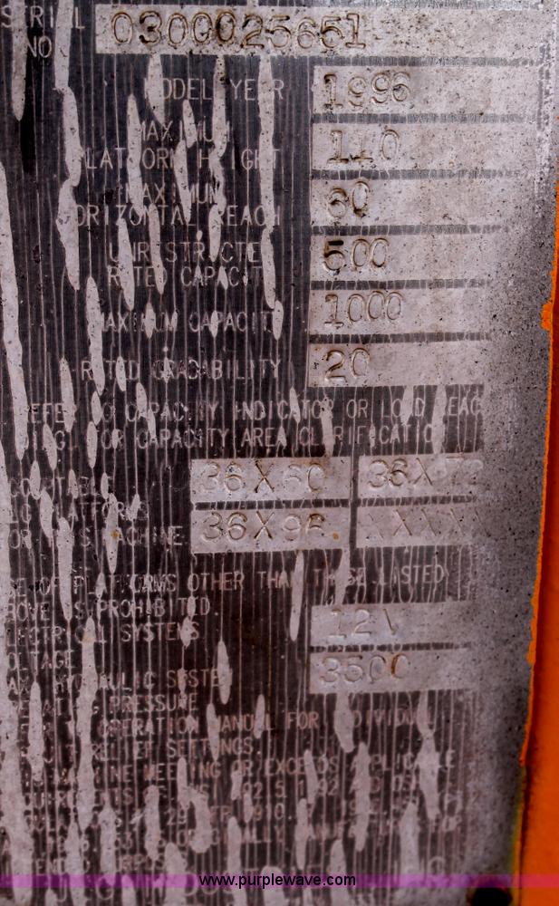 image for item C3808 1996 JLG 110HX boom lift