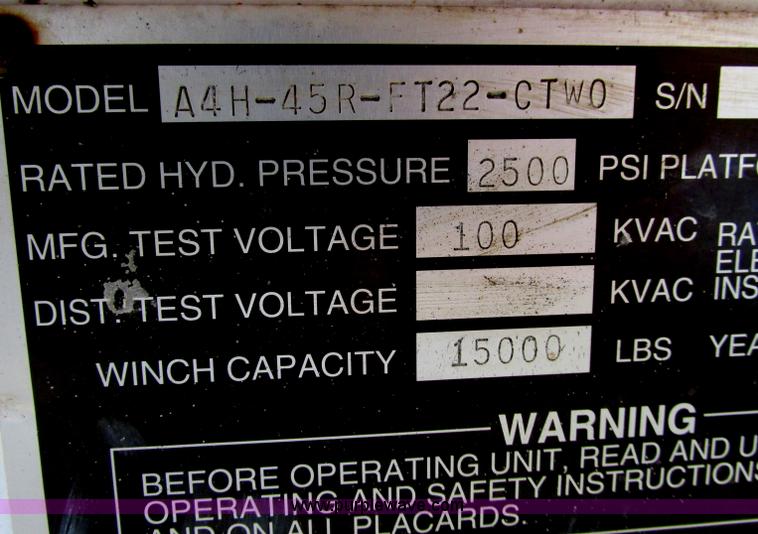 image for item D3958 2000 Teco A4H-45R-FT22-CTW0 derrick digger crane