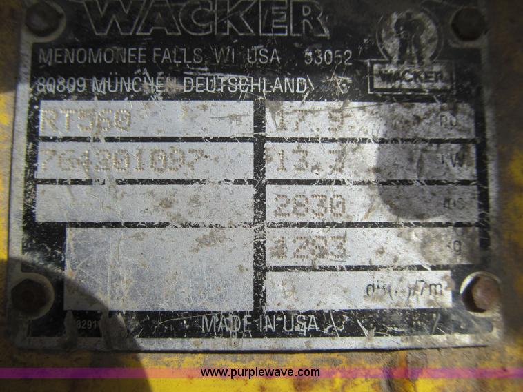 image for item E4686 Wacker R1560  padfoot compactor