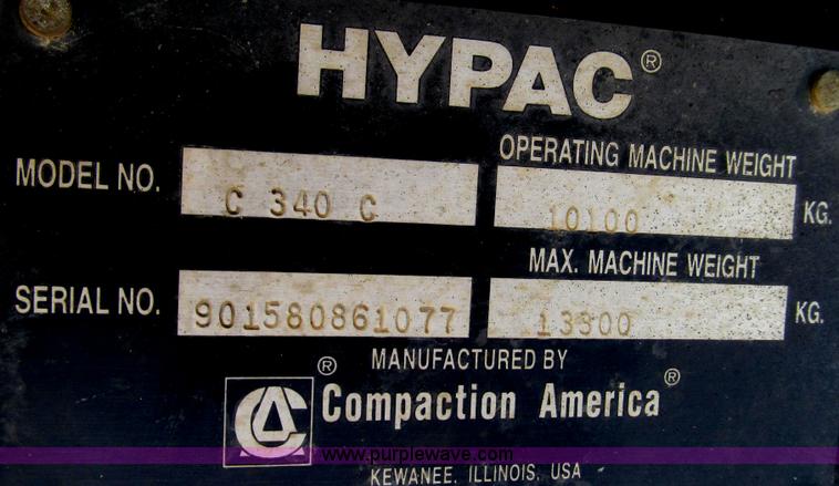 image for item G2349 2005 Hypac C-840-C vibratory articulated single drum roller
