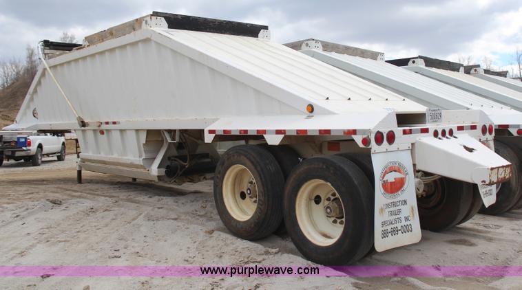 image for item H1427 2008 Construction Trailer Specialist, Inc. BDT-40 belly dump trailer