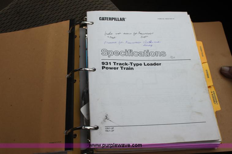 image for item H2112 1979 Caterpillar 931 track loader with backhoe attachment