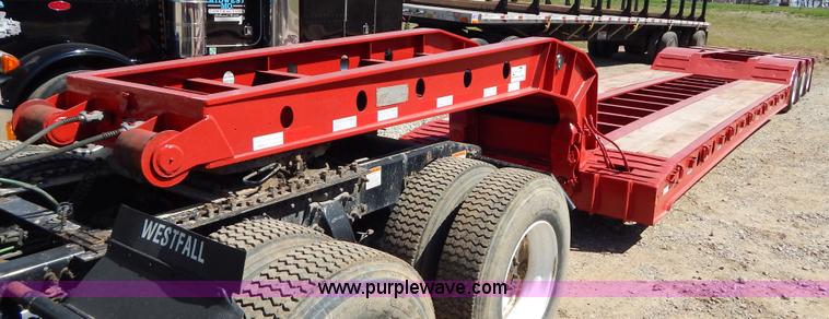 image for item H3460 1985 Liddell triple axle lowboy trailer