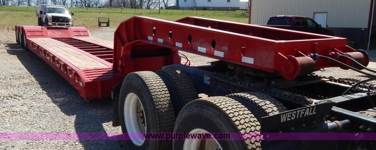 image for item H3460 1985 Liddell triple axle lowboy trailer