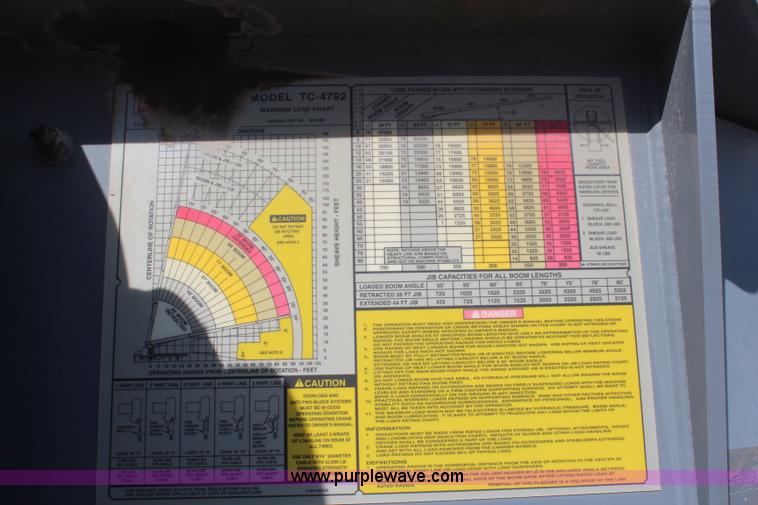 image for item H6004 2001 Volvo WG64 flatbed truck with Terex boom